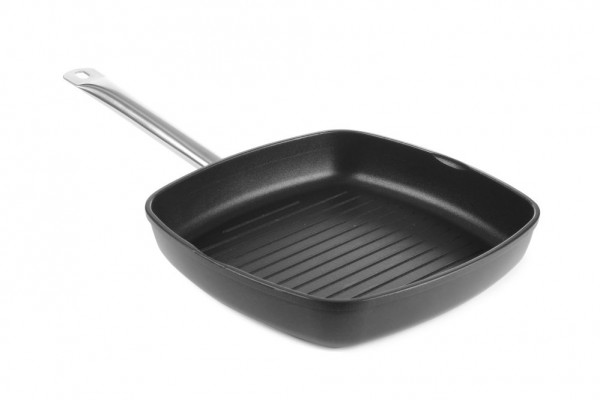 HENDI Grillpfanne mit gerillter Bratfläche Titanium Professional