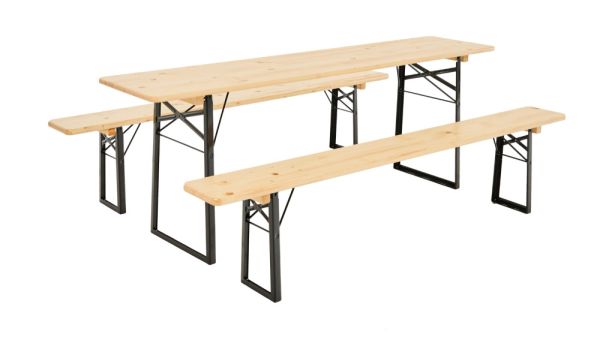 Biertisch Garnitur 220x67cm Set