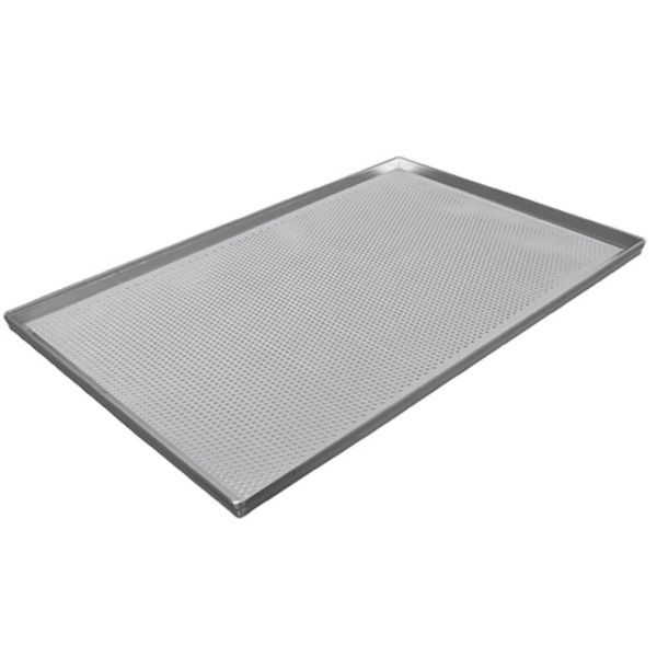 Virtus Excellence Backblech aus Aluminium unbeschichtet, 600x400 mm 4 S 90° gelocht