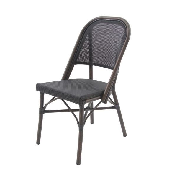 Paris Bistrostuhl Textil - Wenge-Schwarz Mesh