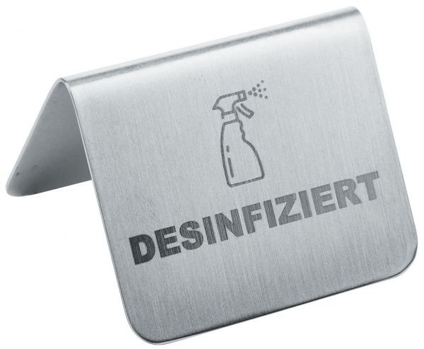 Contacto Aufsteller DESINFIZIERT