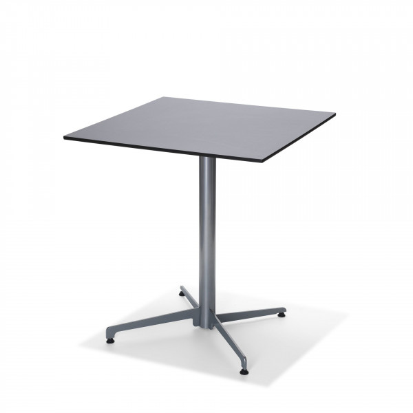 X Cross Tisch niedrig HPL Tischplatte 70x70cm