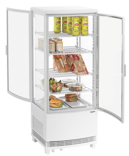 Bartscher Mini-Kühlvitrine 98L2T weiß