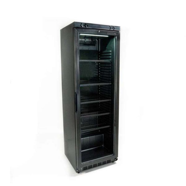 Cooldura Display-Kühlschrank LED - 380 L - ALL BLACK - Frontal, leer 
