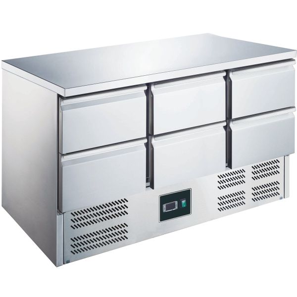 SARO Kühltisch mit 6 Schubladen, Modell ES 903 S/S TOP