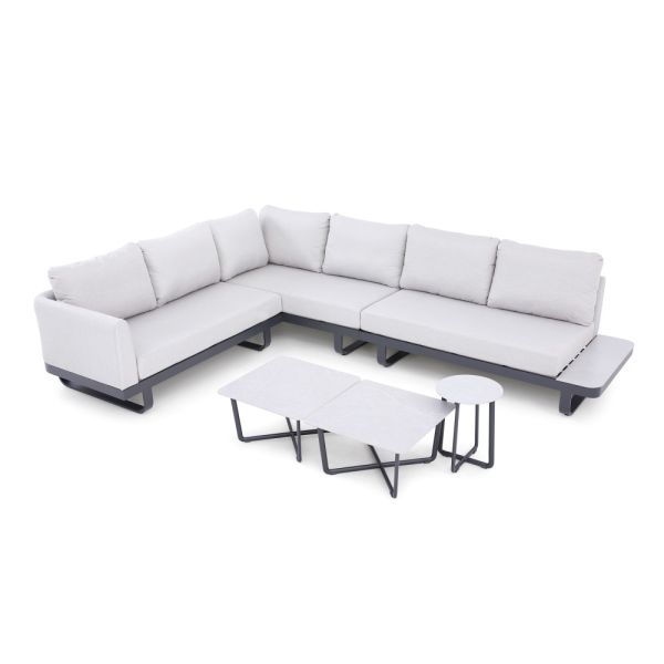 Fellow Aluminium-Lounge-Set Anthrazit-Hellgrau
