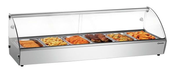 Heiße Aufsatzvitrine R6 6 x 1/3 GN